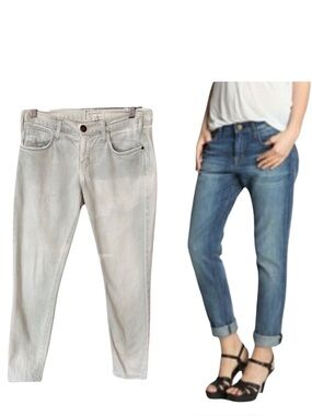 CURRENT/ELLIOTT “The Roller” Wrought Iron Grey Ankle Jeans Size 26